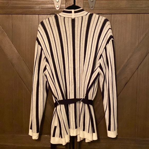 St. John Cashmere Blend Belted Cardigan - Picture 2 of 5